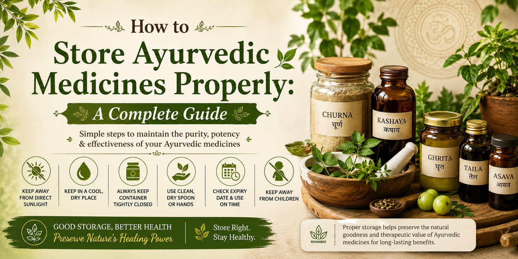 How to Store Ayurvedic Medicines Properly: A Complete Guide