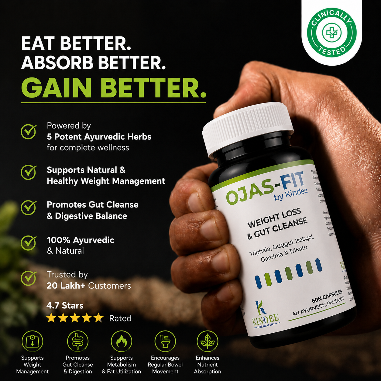Ojas-Fit by Kindee — Ayurvedic Medicine for Weight Loss & Gut Wellness